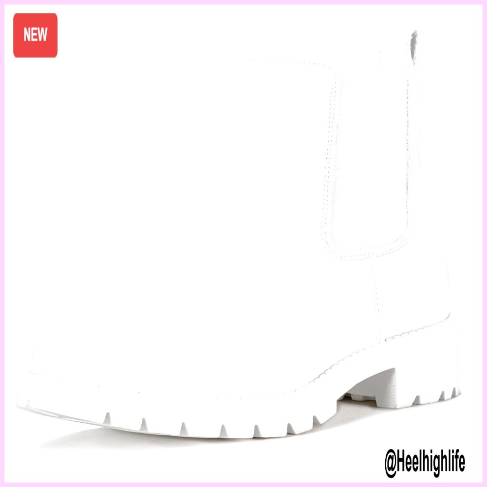Chelsea Ankle Boots Pull-On Booties Low Heel Non-Slip Sole